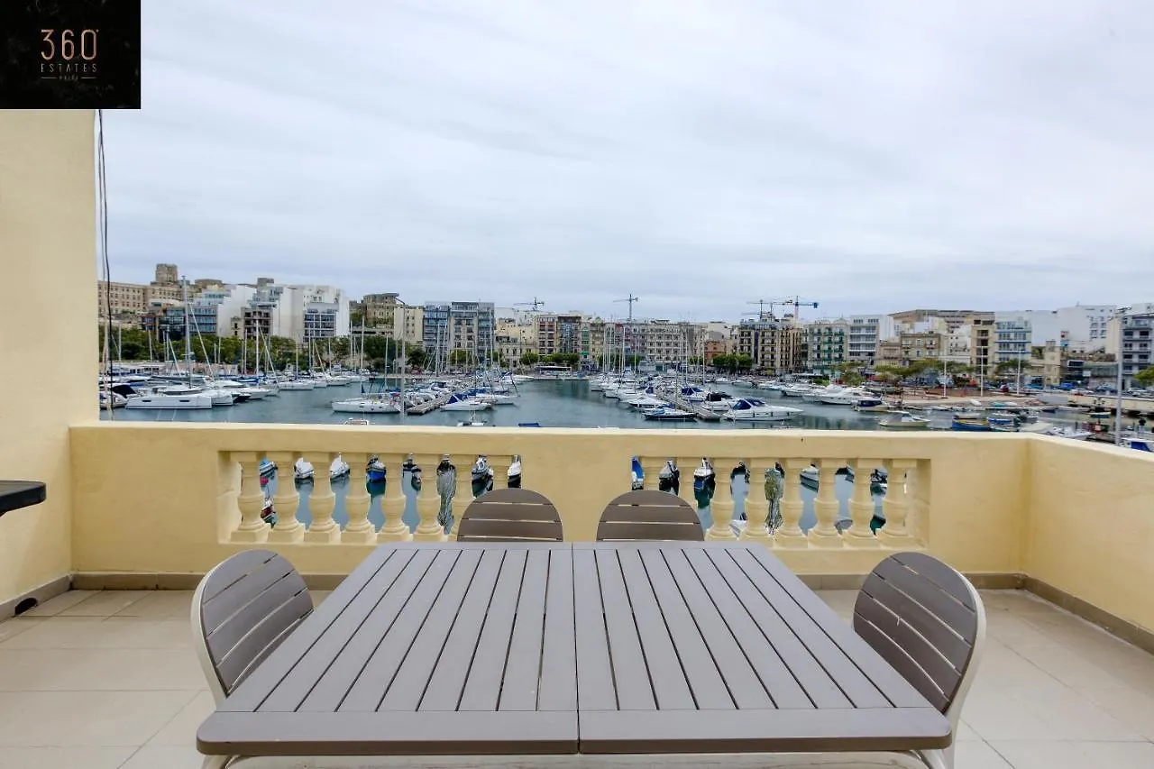 Apartament Marina View Apt Slps 9 With Private Terrace & Bbq By 360 Estates Ta Xbiex Malta