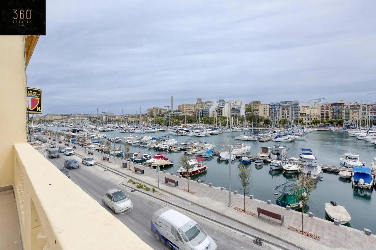 Apartament Marina View Apt Slps 9 With Private Terrace & Bbq By 360 Estates Ta Xbiex Malta