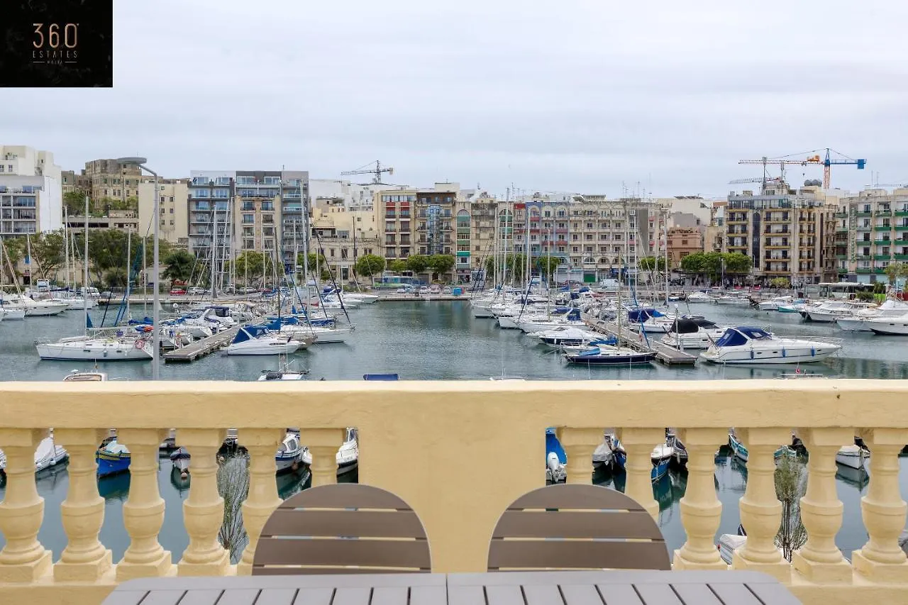 Marina View Apt Slps 9 With Private Terrace & Bbq By 360 Estates Ta Xbiex Apartament