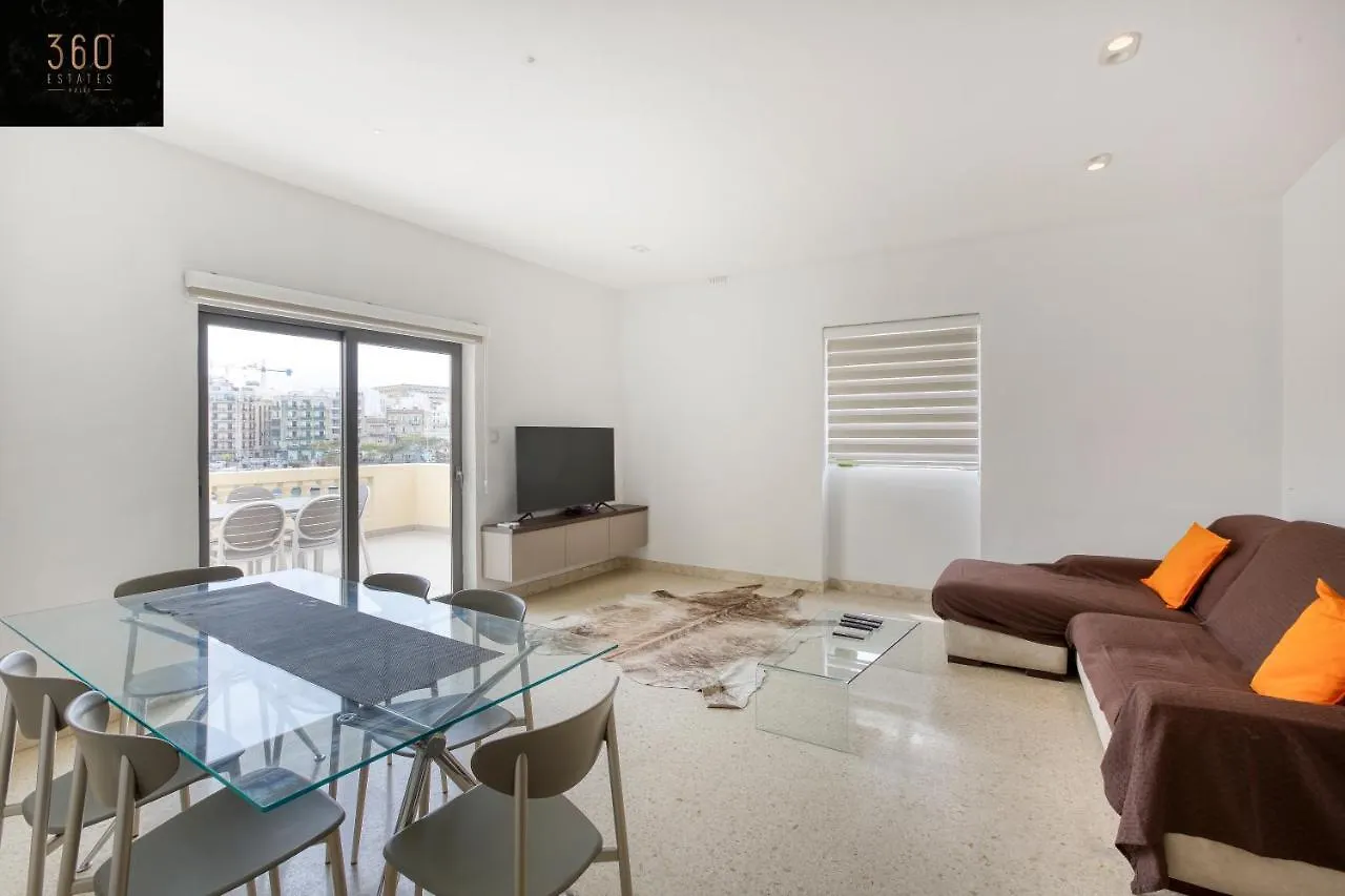 Marina View Apt Slps 9 With Private Terrace & Bbq By 360 Estates Ta Xbiex Apartament