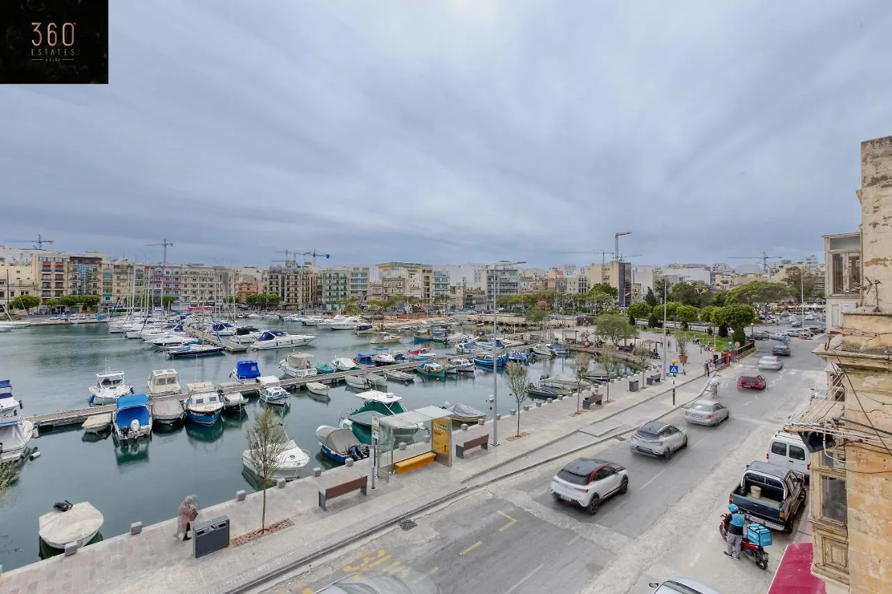 Lägenhet Marina View Apt Slps 9 With Private Terrace & Bbq By 360 Estates Ta Xbiex Malta