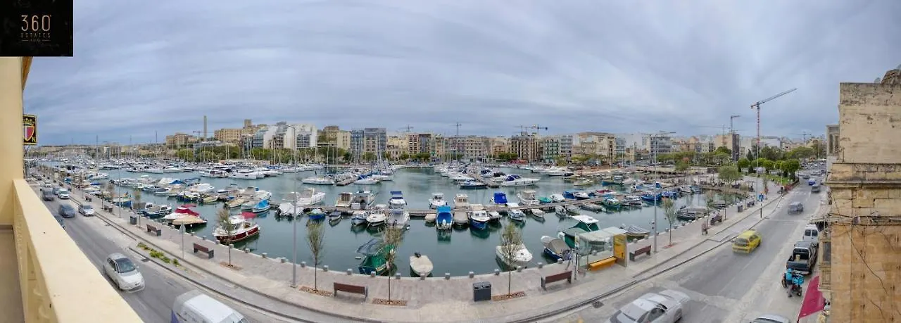 Marina View Apt Slps 9 With Private Terrace & Bbq By 360 Estates Ta Xbiex Malta