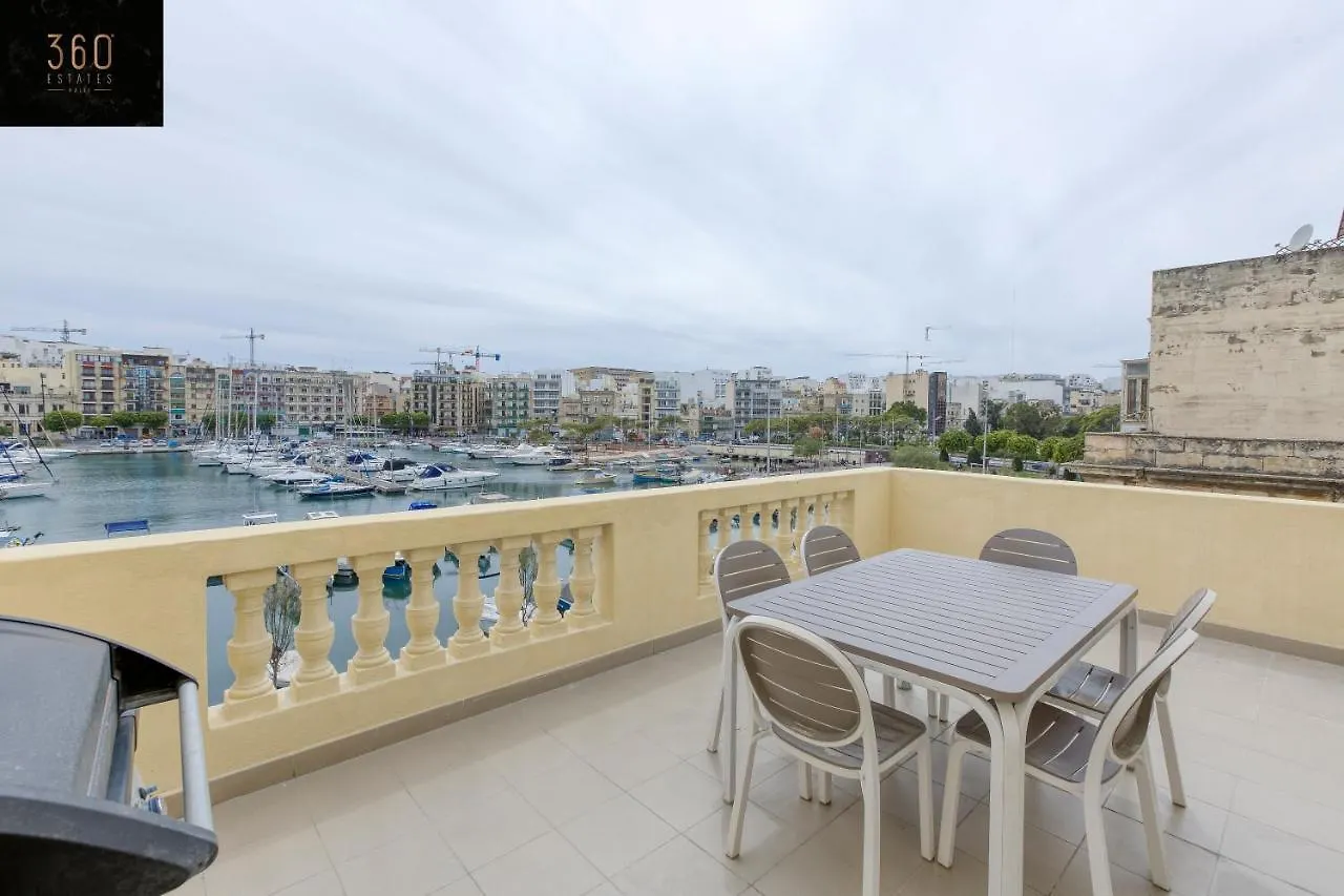 Marina View Apt Slps 9 With Private Terrace & Bbq By 360 Estates Ta Xbiex